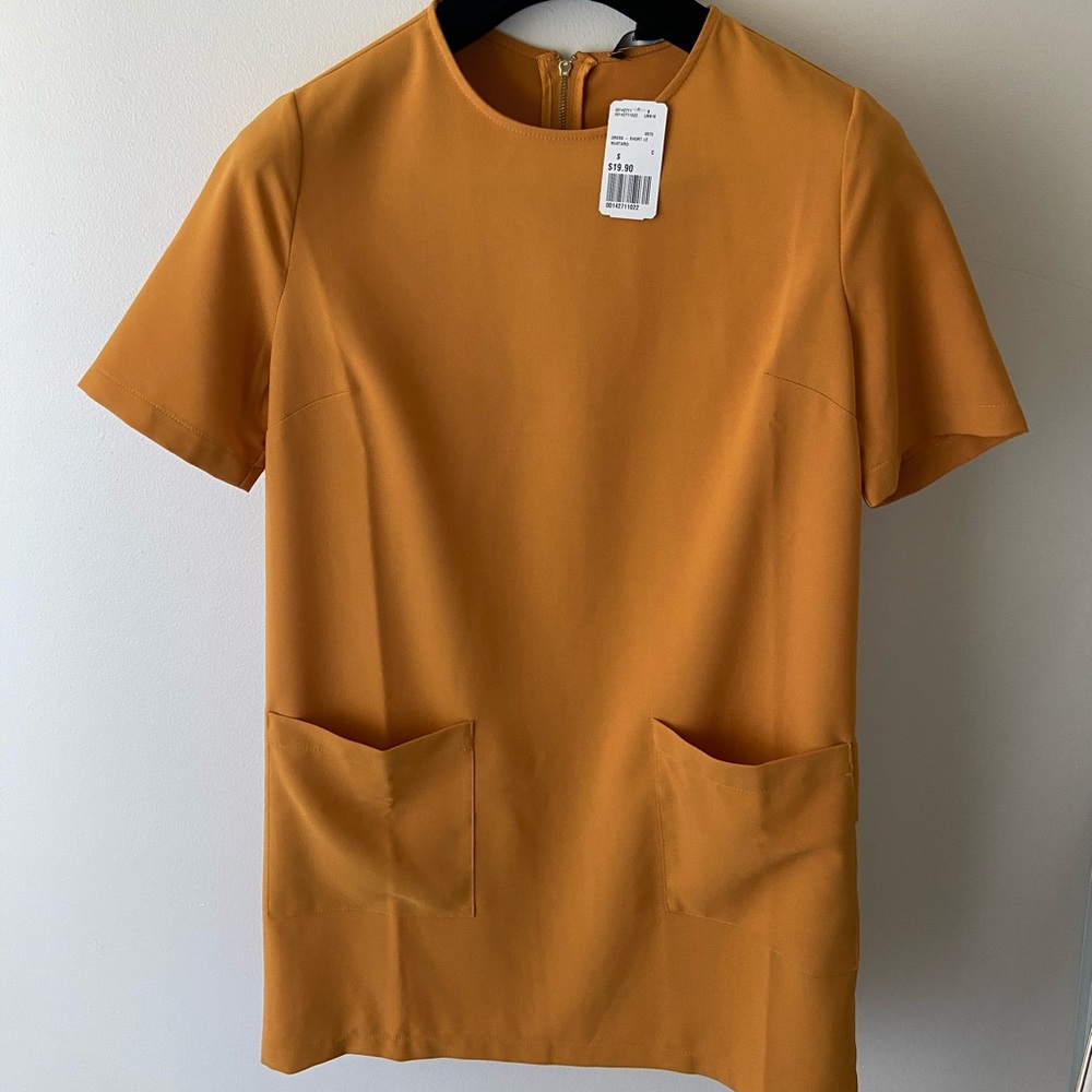 Forever 21 Mustard fall dress with pockets NWT S